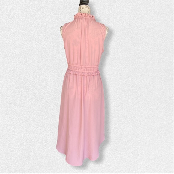 LOFT Outlet Ruffle V Neck Midi Dress - Picture 4 of 8